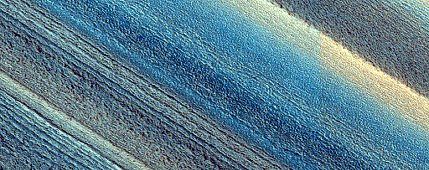 Exposure of North Polar Layered Deposits
