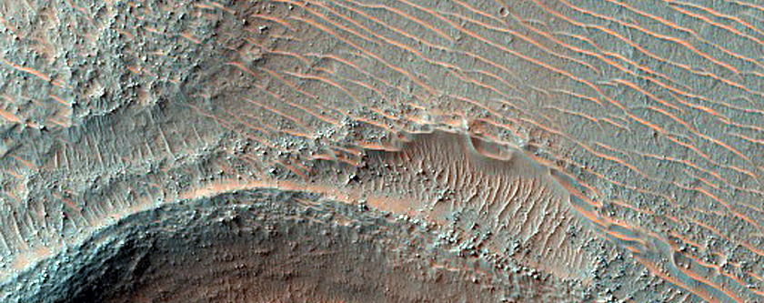 Crater in Argyre Planitia
