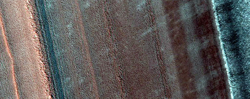 Exposure of North Polar Layered Deposits