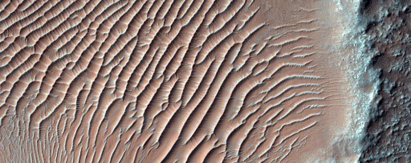 Depression on Crater Floor in Terra Cimmeria