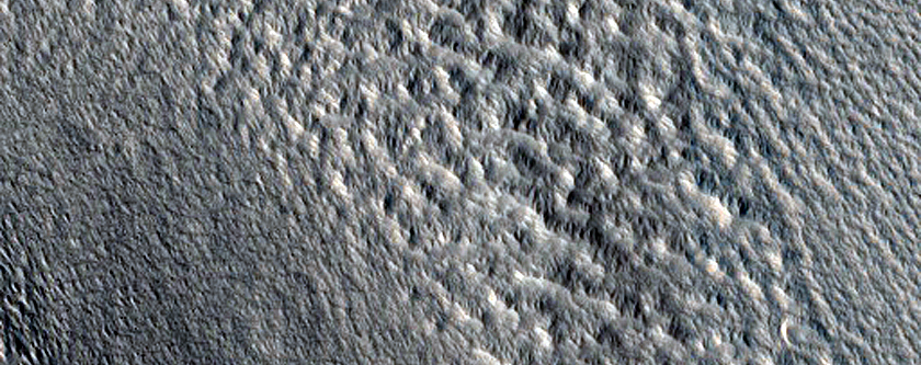 Rumpled Ejecta in Erebus Montes