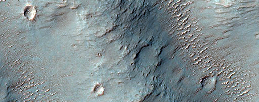 Branched Channel near Huygens Crater