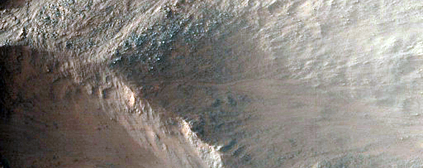 Searching for Topographic Slumps in East Eos Chasma