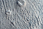 Northern Mid-Latitude Crater with Odd Shape
