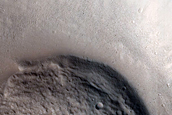 North Pole Facing Deposit in Crater