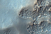 Pitted Ponded Crater with Glacial Lobe