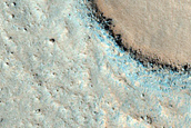 Layered Mesa in Crater in Northern Mid-Latitudes