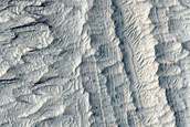 Infilled Troughs near Aeolis Planum