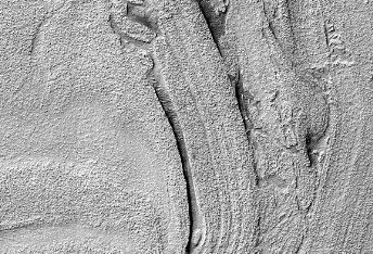 Contorted Ridges in Hellas Planitia