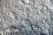North Facing Lobate Deposit in Crater