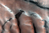 Abalos Undae Polar Crater Dunes