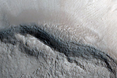 North-Pole-Facing Deposit in Crater