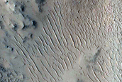 Arcuate Ridge on Crater Floor