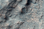 Compositionally Distinctive Ejecta Block from Saheki Crater