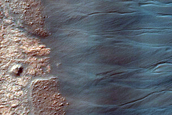 Avalanche Features on Dune Slip Face in MOC R06-00380