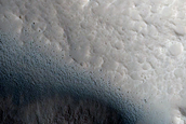 North-Pole-Facing Deposit in Crater