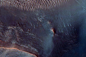 Low-Contrast Stratum in Cliff in Nili Fossae
