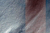 Gullies on Crater Wall