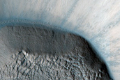 North-Pole-Facing Deposit in Crater