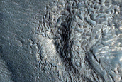 Gullies in Crater Wall