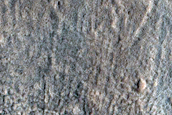 North-Pole-Facing Deposit in Crater Associated with Headwall Erosion