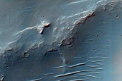 Channels on Mound in Tyrrhena Terra