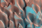 Central Peak Dunes in Crater near Bonestell Crater