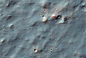 Channel in Crater Ejecta Southeast of Coracis Fossae