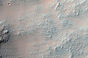 Patch of Rocky Terrain on Floor of Eroded Crater
