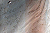 Looking for Slope Features on Southwest Slopes of Hale Crater
