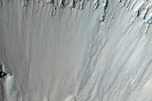 Monitor Steep Slopes of Recent Crater