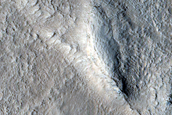 Landforms near Galaxias Fossae