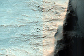 Monitoring Southern Coprates Chasma Ridge Slopes