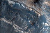 Exposed Crater Rim Deposits near Oxia Planum