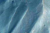 Dark Spot in Crater