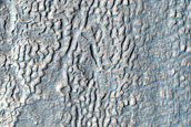 Lineated Valley Floor Material in Terrain North of Arabia Terra