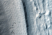Depression and Landforms on Lower Arsia Mons West Flank