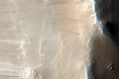 Possible Mafic Minerals on Arabia Terra Crater Wall