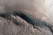 North-Pole-Facing Deposit in Crater