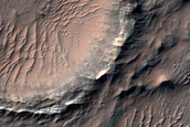 Crater Wall with Potential Chloride Deposit Outcrop