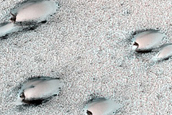 Dune Interaction with Residual Polar Ice