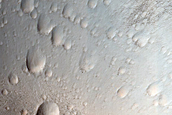 North-Pole-Facing Deposit in Crater Associated with Headwall Erosion