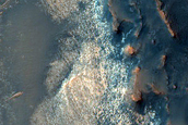 Layers and Features in Arabia Terra Crater