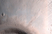 North-Pole-Facing Deposit in Crater Associated with Headwall Erosion