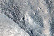 Pedestal Crater in Tinjar Valles