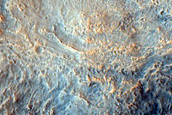 Mounds near Crater Ejecta