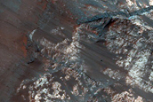 Light-Toned Fractured Material West of Nectaris Montes