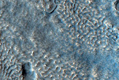 Surface of Material Flowing out of Crater in Deuteronilus Mensae