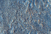 Pitted Surface near Ejecta in Deuteronilus Mensae