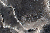 Glacial Features Within Crater in Arabia Terra